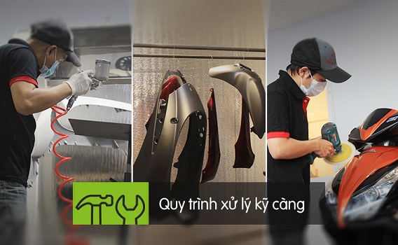 Sơn xe vespa đẹp, chất, nhẹ tiền?